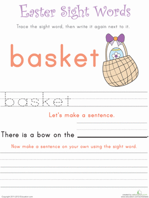 Easter Sight Words