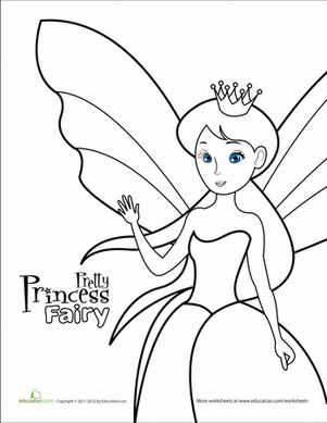 Fairy Princess Coloring Page
