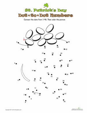 St. Patrick's Day Dot-to-Dot 3