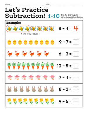 Let's Subtract 1 to 10!