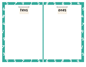 Place Value Mat: Two-Digit Numbers