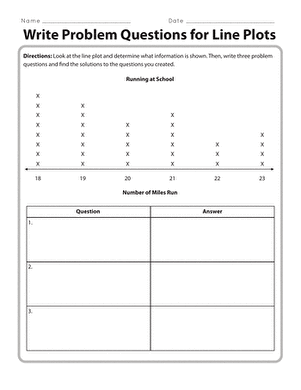 Write Problem Questions for Line Plots