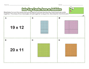 Info Gap Cards: Area as Additive