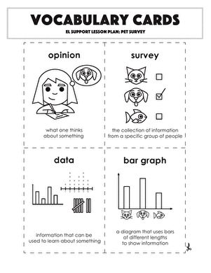 Vocabulary Cards: Pet Survey