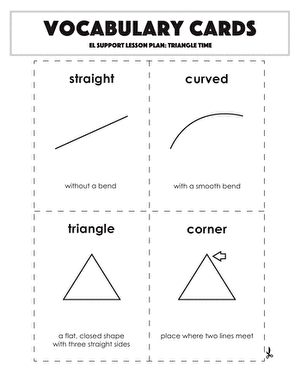 Vocabulary Cards: Triangle Time