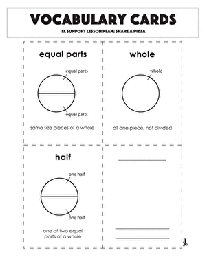 词汇卡片:共享一个披萨