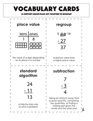 Vocabulary Cards: Get Together to Regroup