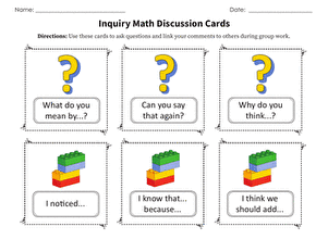 Inquiry Math Discussion Cards