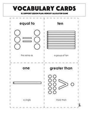 Vocabulary Cards: Hungry Alligator Game