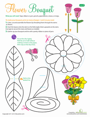 Printable Flowers: Make a Bouquet