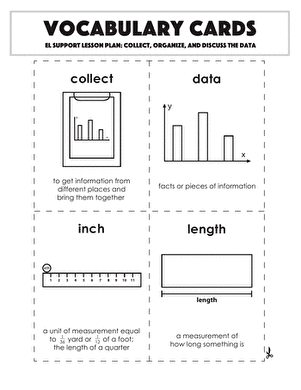 Vocabulary Cards: Collect, Organize, and Discuss the Data