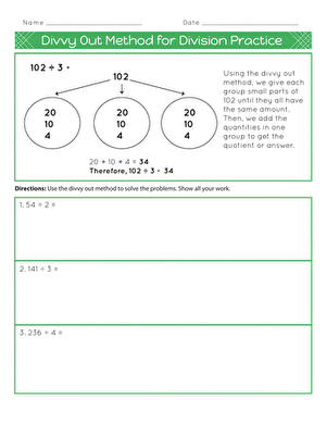 Divvy Out Method for Division Practice