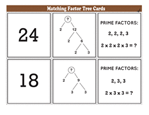 Matching Factor Tree Cards
