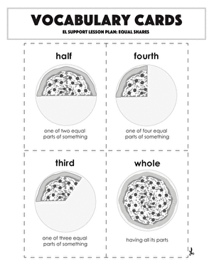 词汇卡片:平等的份额