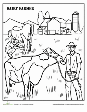 Farmer Coloring Page