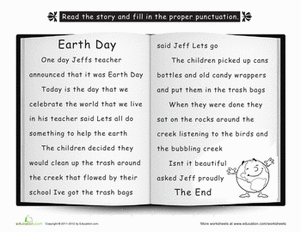 Punctuate the Story: Earth Day