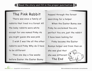 Punctuate the Story: The Pink Rabbit