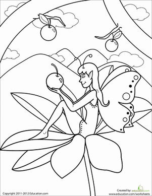 Color the Cherry Fairy!