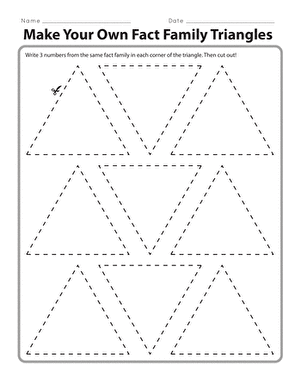 Make Your Own Fact Family Triangles