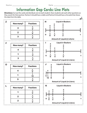 Information Gap Cards: Line Plots