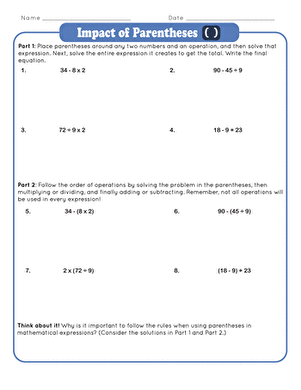 Impact of Parentheses