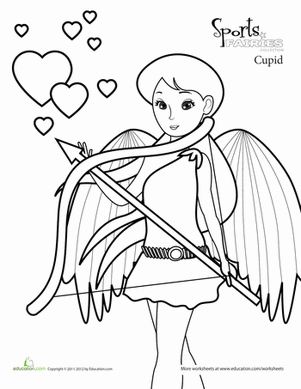 Color the Sports Fairy: Cupid