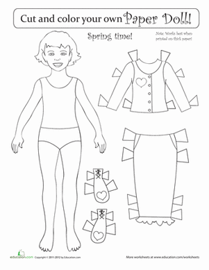Seasonal Paper Dolls: Spring Girl