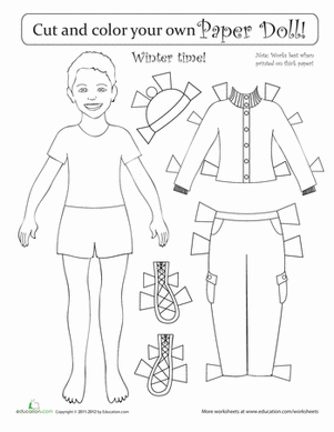 Seasonal Paper Dolls: Winter Boy