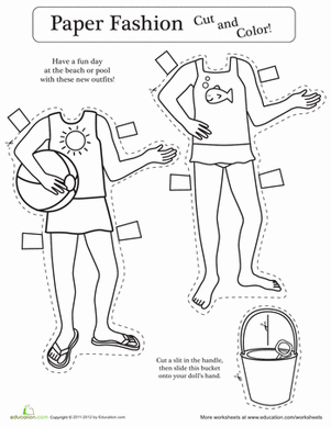 Paper Doll Coloring Outfit #1