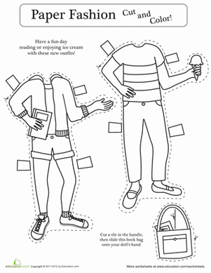 Paper Doll Coloring Outfit #2