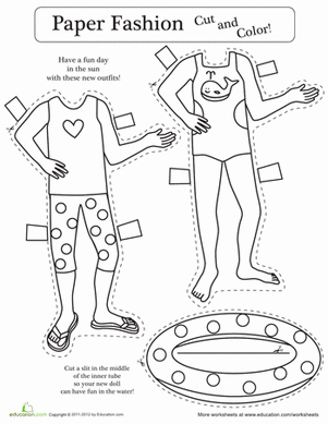 Paper Doll Coloring Outfit #4