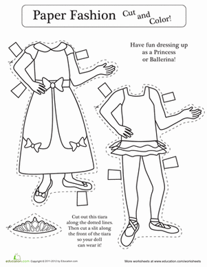 Paper Doll Coloring Outfit #5