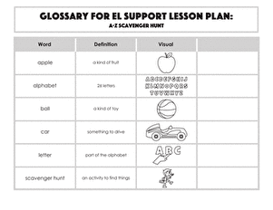 Glossary: A-Z Scavenger Hunt