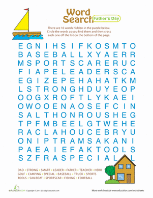 Father's Day Word Search