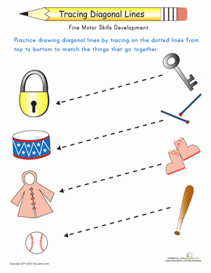Tracing Diagonal Lines: Match the Objects