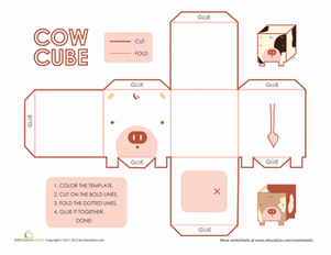 Cow Crafts: It's a Cow Cube!