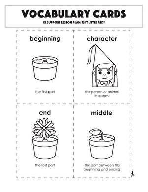 Vocabulary Cards: Is It Little Red?