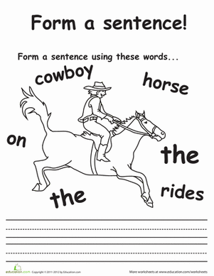 Cowboy Sentence Building