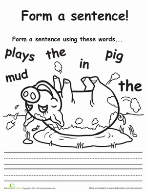 Playful Pig Sentence Building