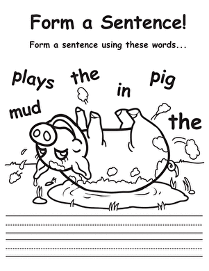 Playful Pig Sentence Building large image