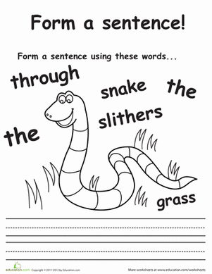 Slithering Snake Sentence Building