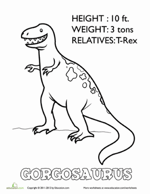 Color the Gorgosaurus!
