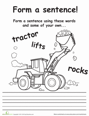 Tractor Building Sentences