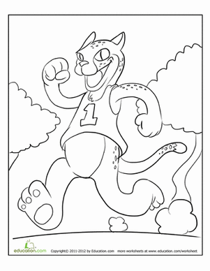 Racin' Cheetah Coloring
