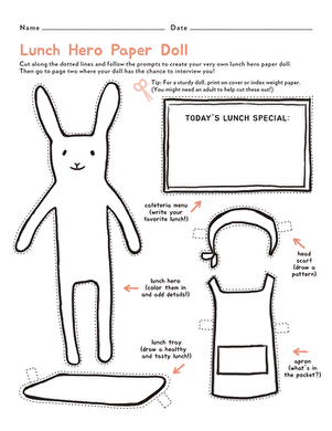 Make a Paper Doll: Lunch Hero