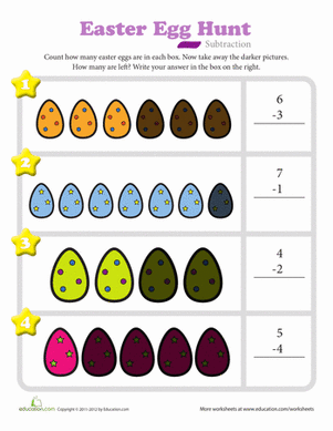 Easter Egg Hunt Subtraction