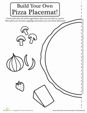 Pizza Activity Placemat