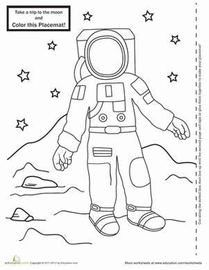 Astronaut Activity Placemat