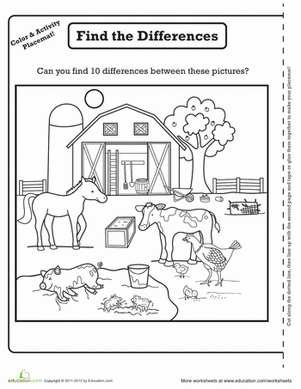 Farm Activity Placemat