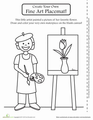 Little Artist Activity Placemat